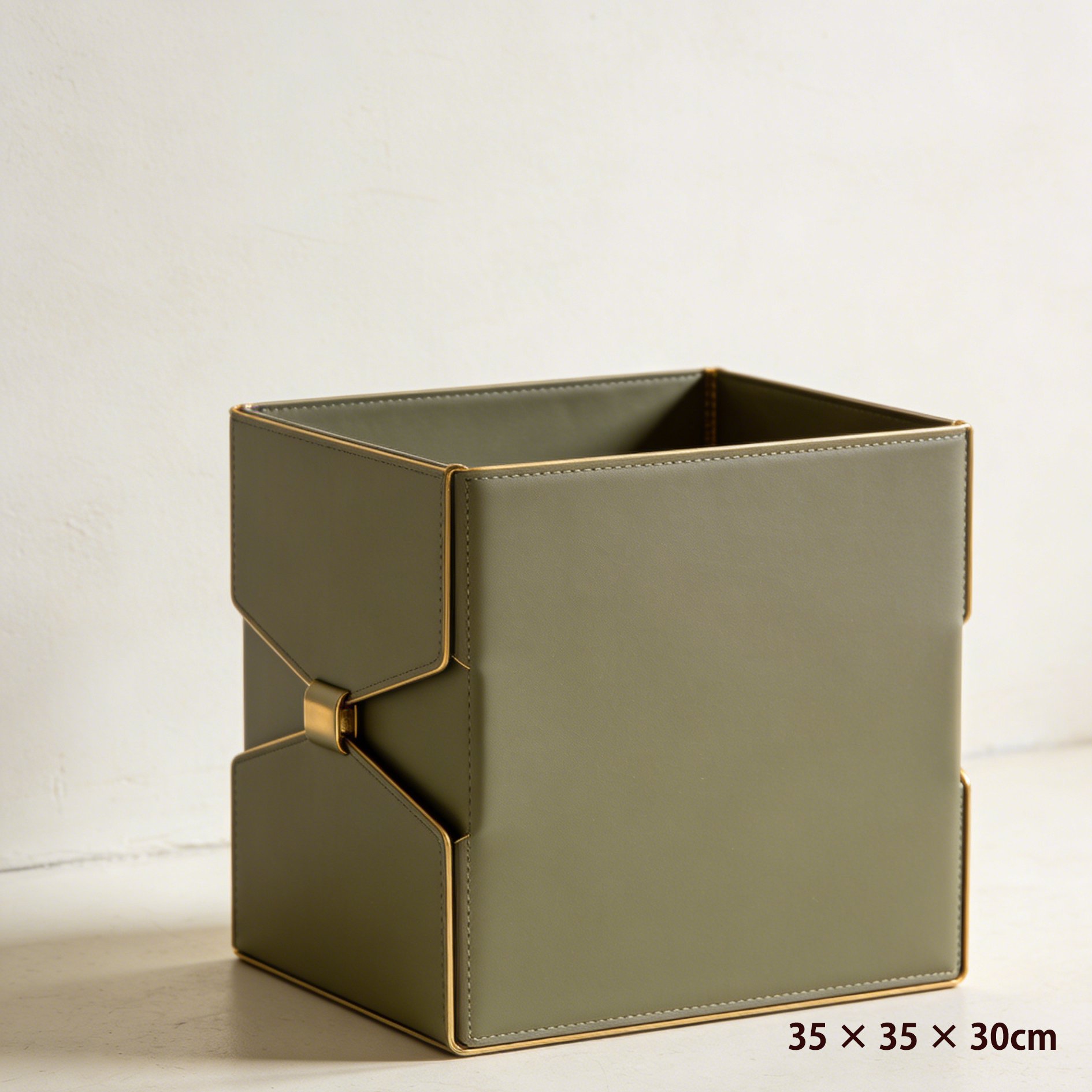 Organizer skórzany kwadratowy do przechowywania w biurze