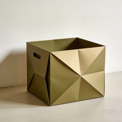 Geometryczna składana skrzynia do przechowywania