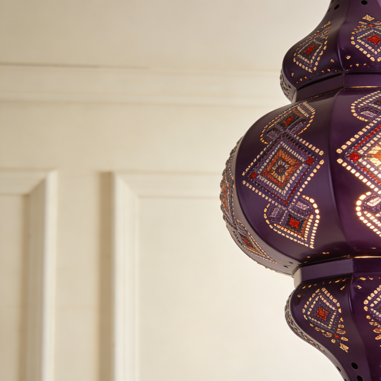 Artystyczna lampa wisząca w kształcie tykwy