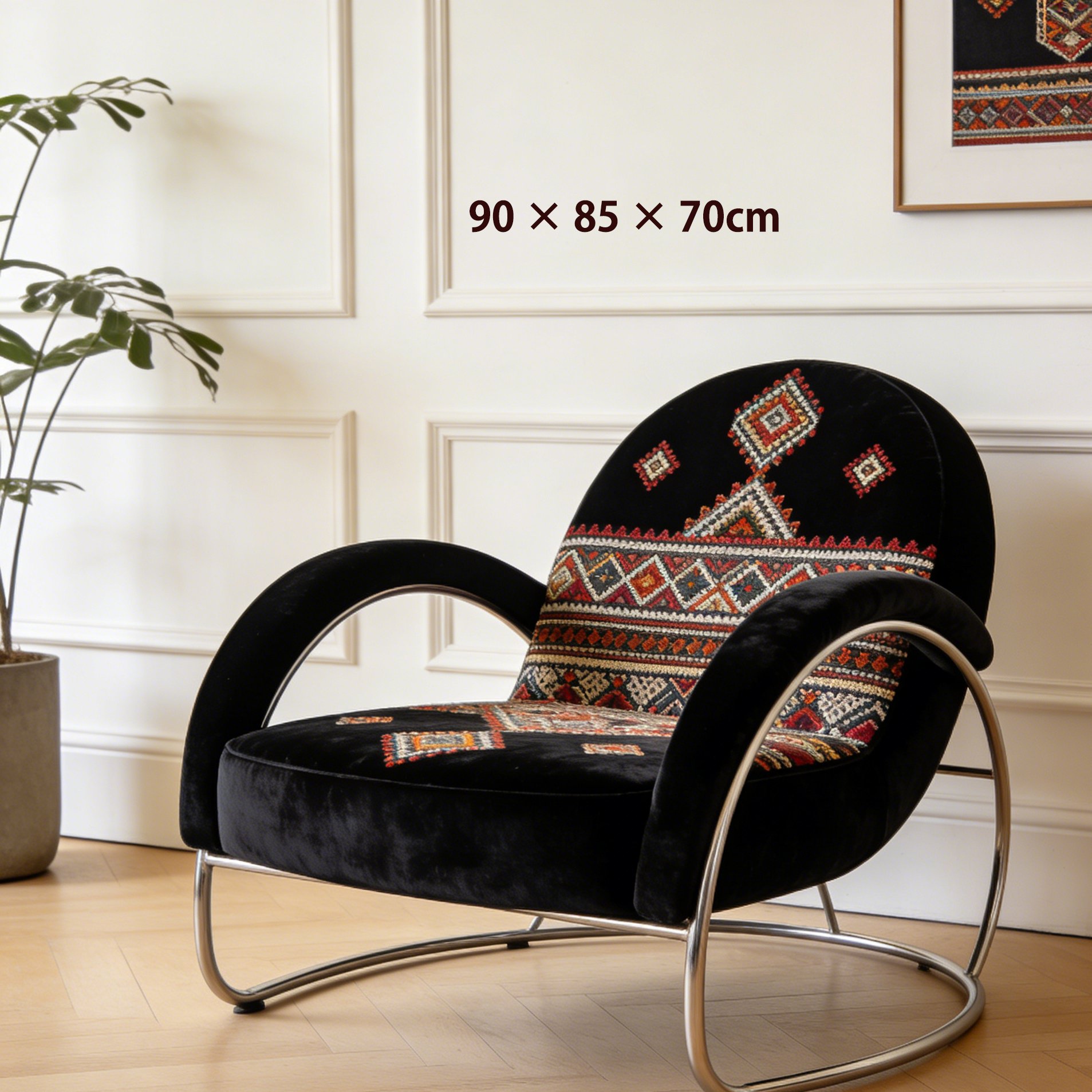 Krzesło żelazne z wygodnym siedziskiem