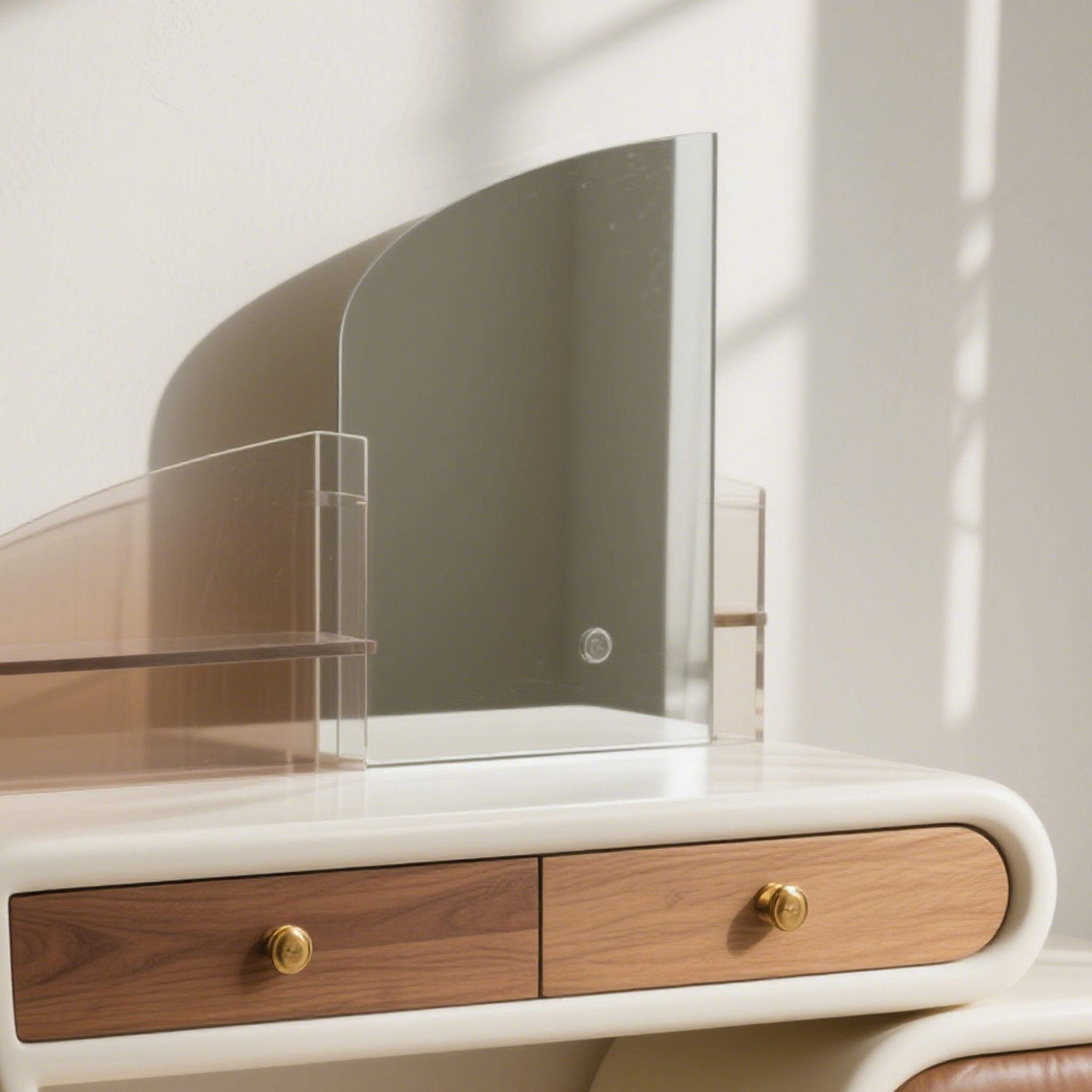 Toaletka z szufladami w nowoczesnej sypialni