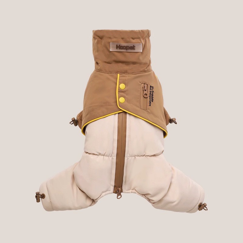 Doggy Four-Legged Charge Contrast-Color Cotton Jacket