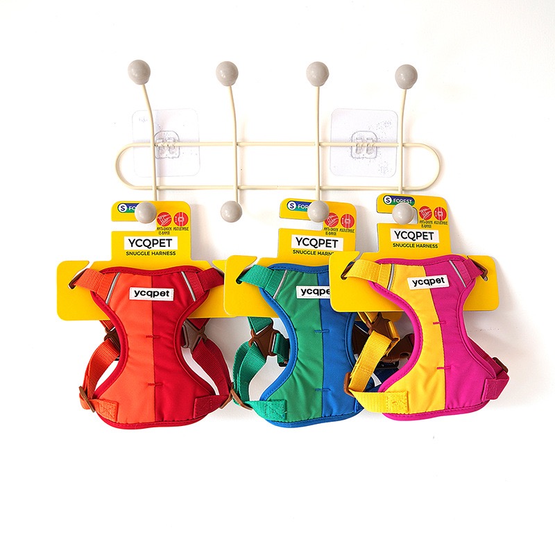 Reflective Dog Harness with Leash Attachment Vest-Style Dog Leash for Walking