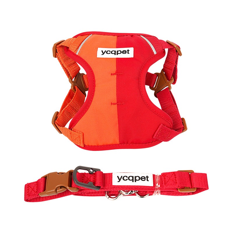 Reflective Dog Harness with Leash Attachment Vest-Style Dog Leash for Walking