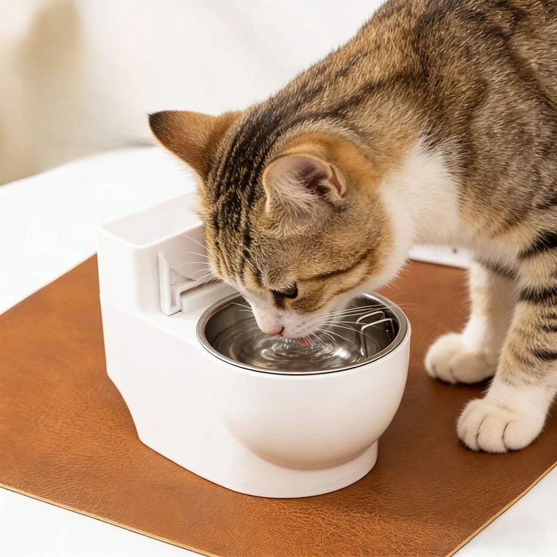 Fun Toilet Cat Water Bowl Dispenser