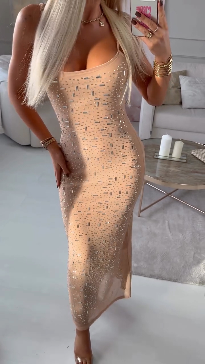 Women Suspender Hot Diamond Slim Fit Sexy Temperament Dress