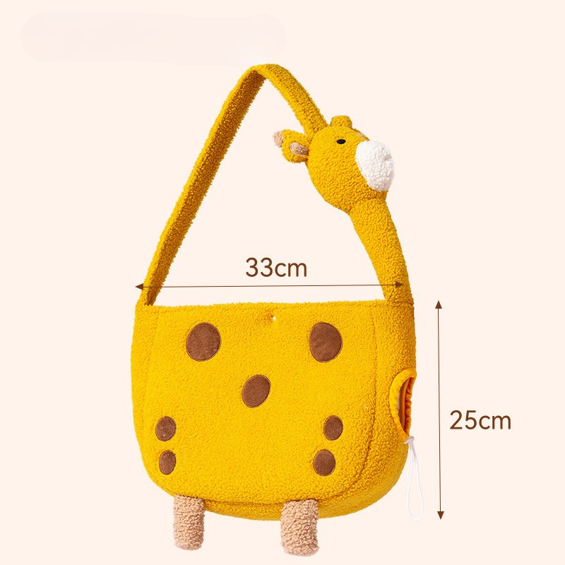 Giraffe-Themed Soft Cat Carrier Bag