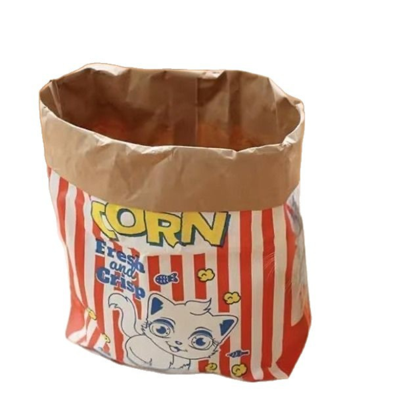 Cat Tunnel Paper Popcorn Bag Toy Hideout