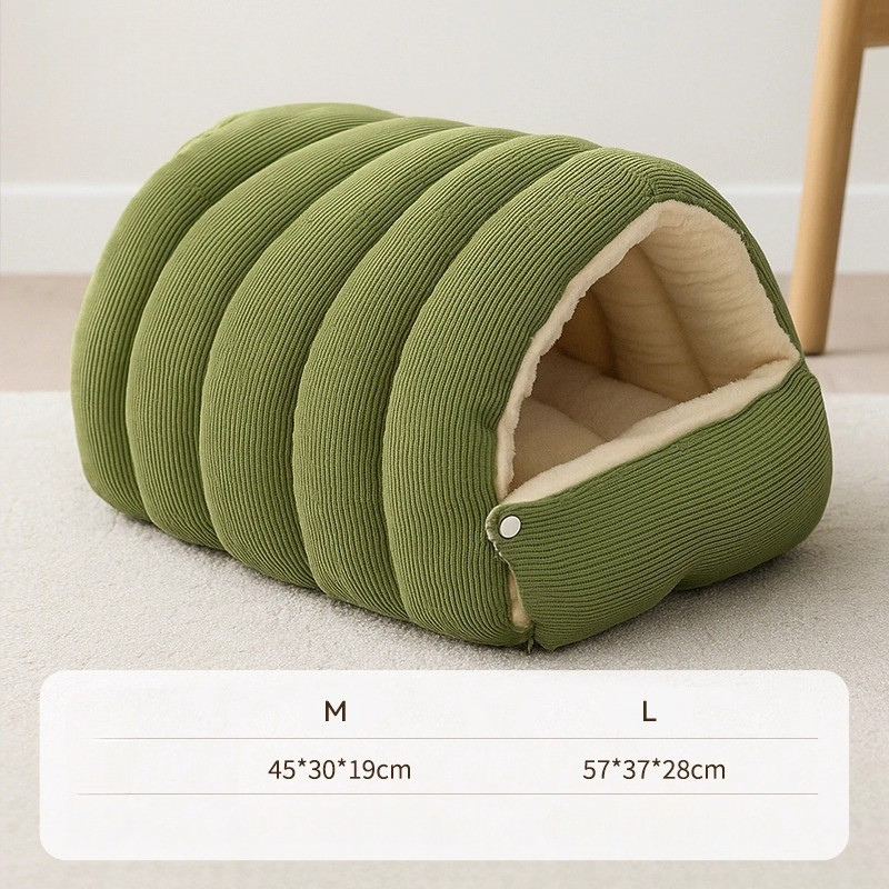 Cozy Tunnel Cat Bed Soft Warm Sleeping Cave For Cats And Small Pets