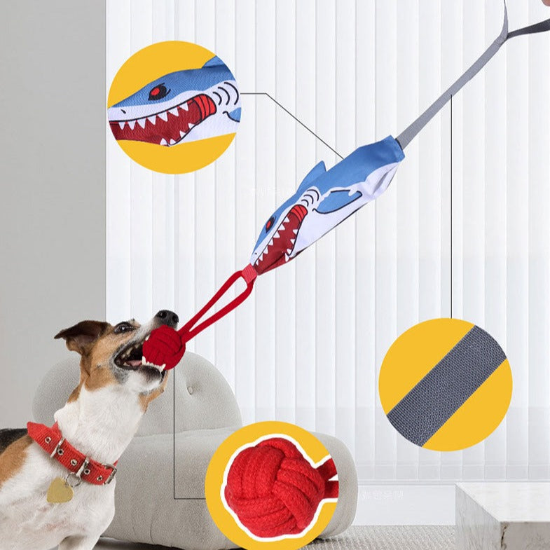 Dog Tug of War Squeaky Toys Knot Pull Toys