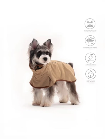 Waterproof Down-Filled Dog Coat Winter Warmth Base Layer For Bichon Frise and Schnauzer