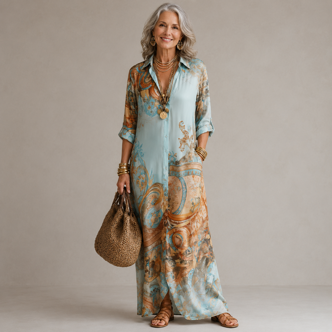 Maxi Dress Print Luxury
