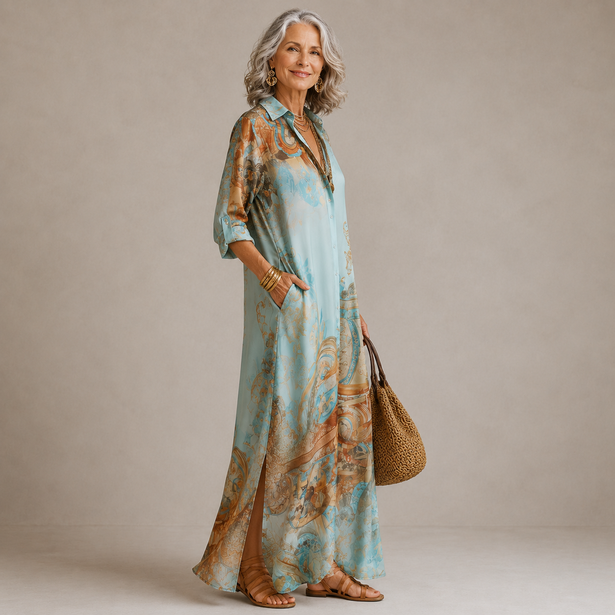 Maxi Dress Print Luxury