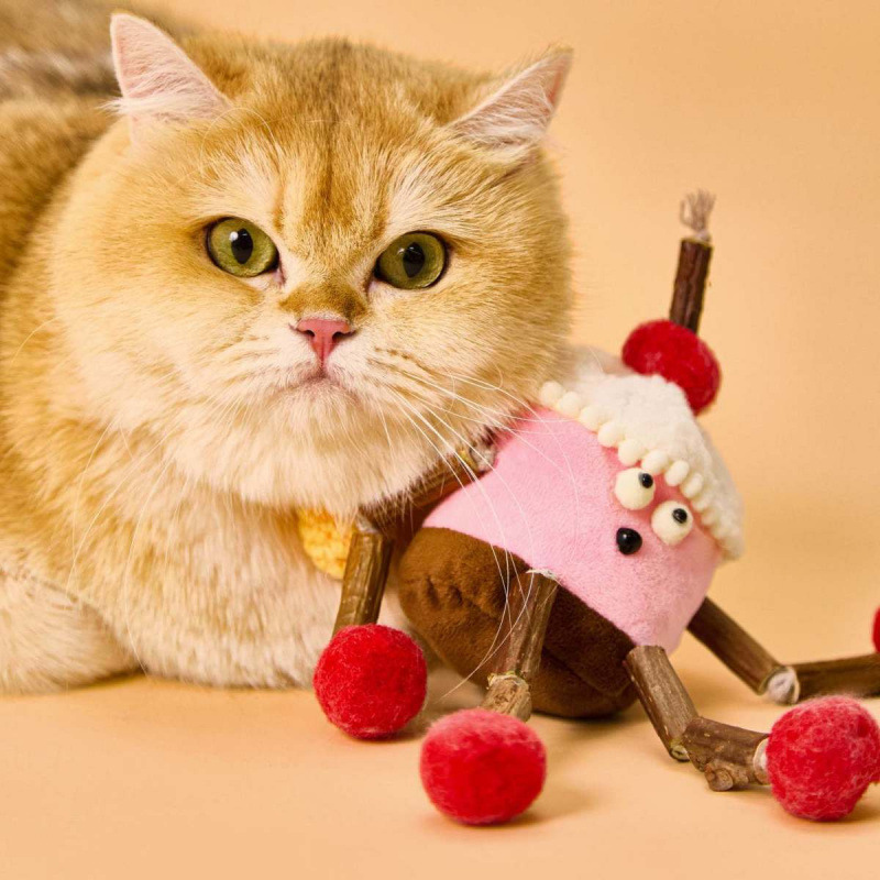 Cute Dessert Cat Toy Plush Treat Collection