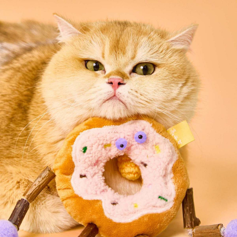 Cute Dessert Cat Toy Plush Treat Collection