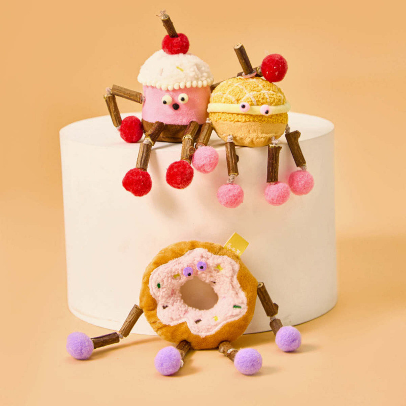Cute Dessert Cat Toy Plush Treat Collection