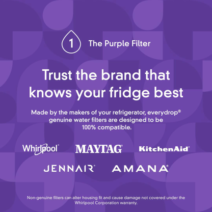 EveryDrop by Whirlpool EDR1RXD1 Filter 1, Refrigerator Water Filter 1, W10295370A, P8RFWB2L