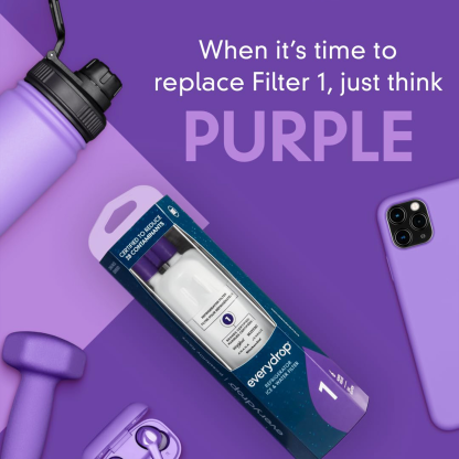 EveryDrop by Whirlpool EDR1RXD1 Filter 1, Refrigerator Water Filter 1, W10295370A, P8RFWB2L