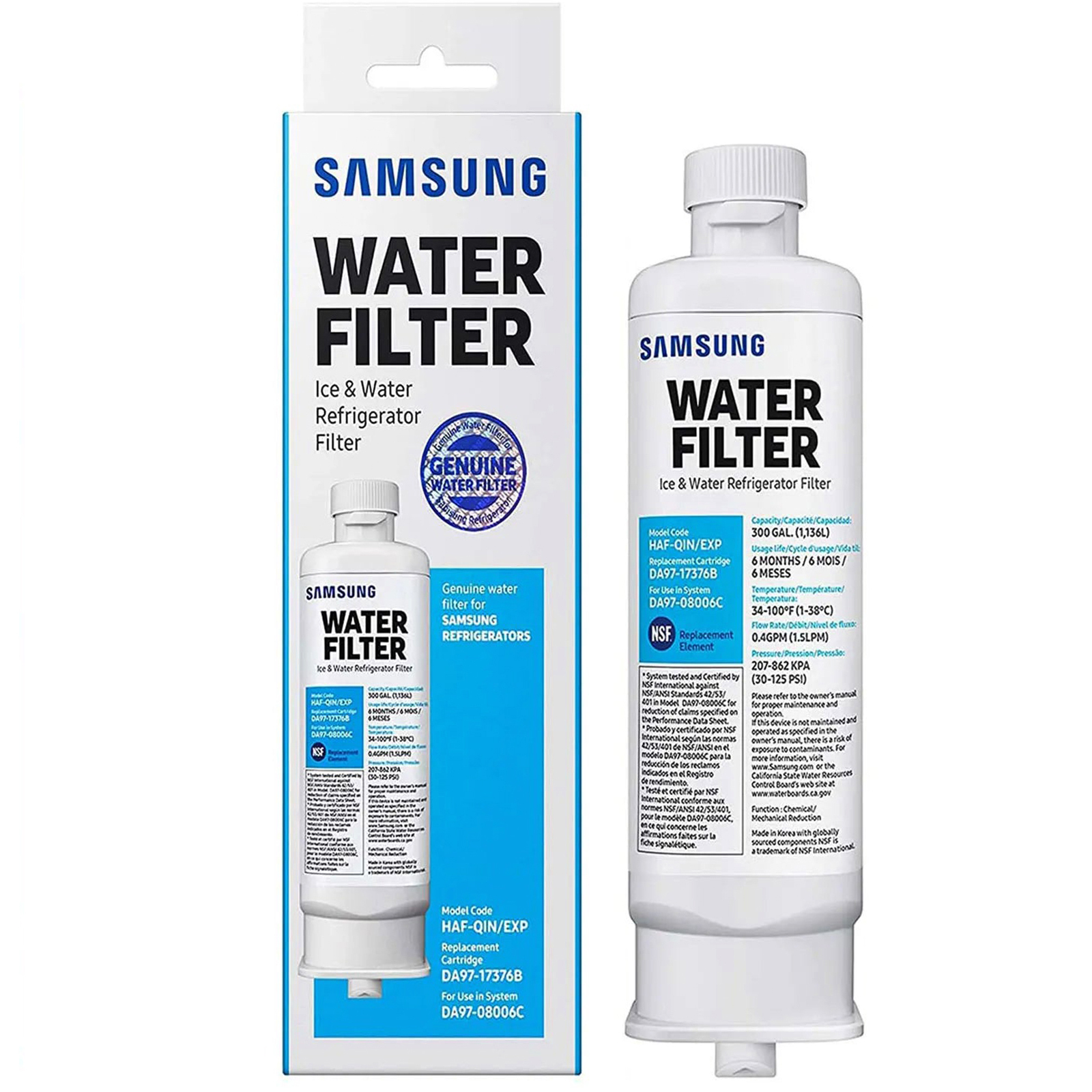 Samsung DA97-17376B HAF-QIN/EXP Refrigerator Water Filter