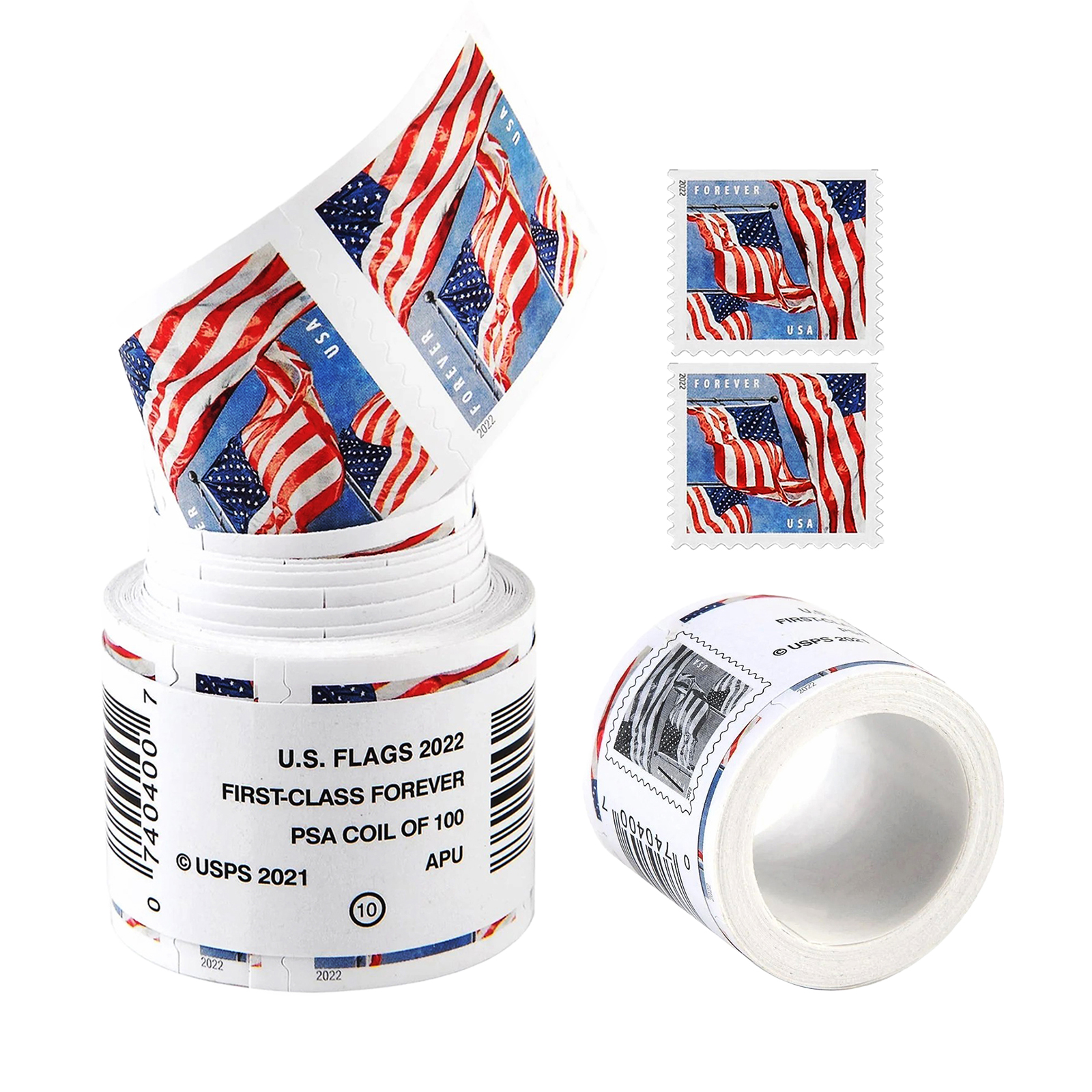 2022 USA Flag Rolls Forever First Class Postage Stamps