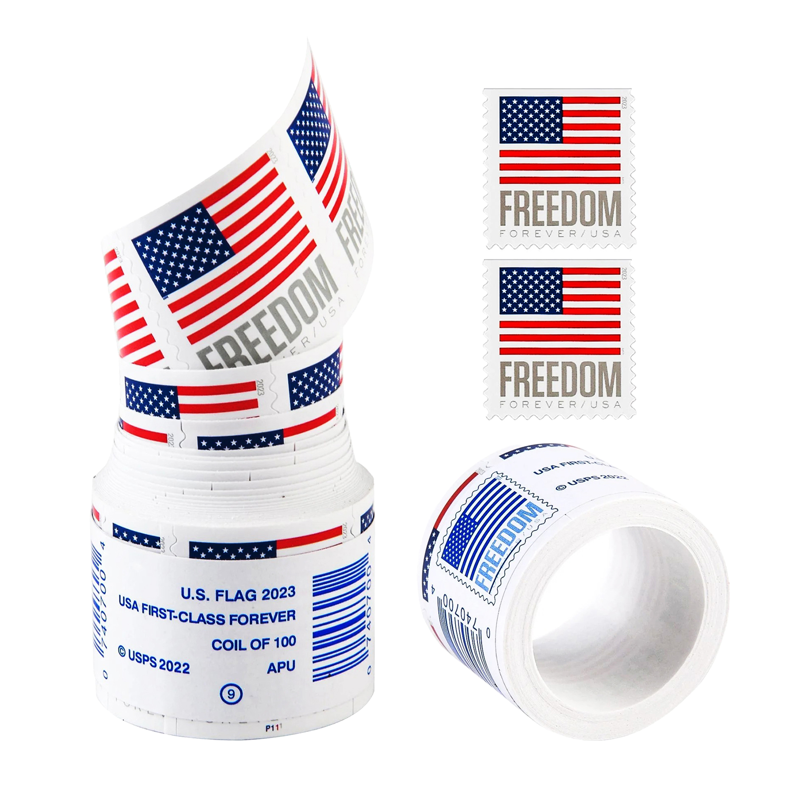 2023 USA Flag Rolls Forever First Class Postage Stamps