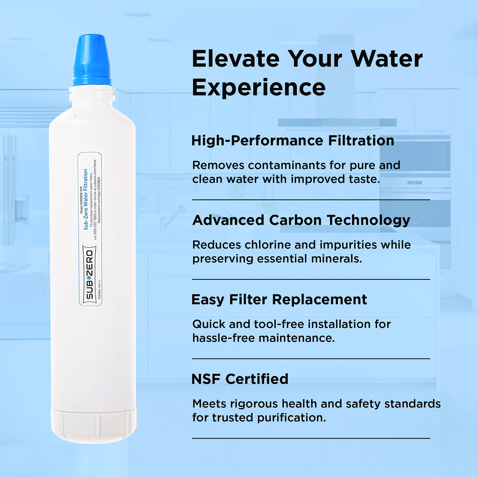 Sub-Zero Air Cartridge 7042798 and 4204490 Water Filter Pack