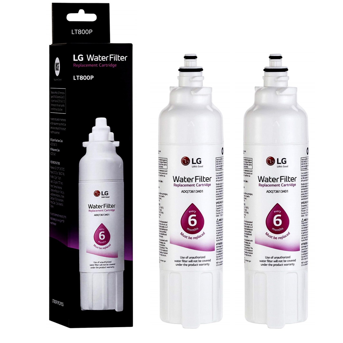 LG LT800P Water Filter Refrigerator Filter ADQ73613401, ADQ73613408, or ADQ75795104