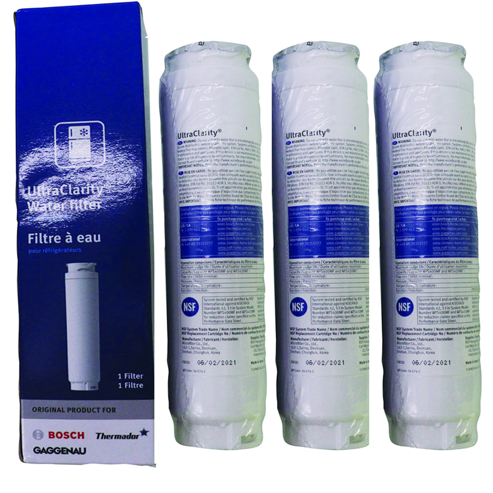 Bosch BORPLFTR30 BORPLFTR10 UltraClarity Water Filter Cartridge 11034152