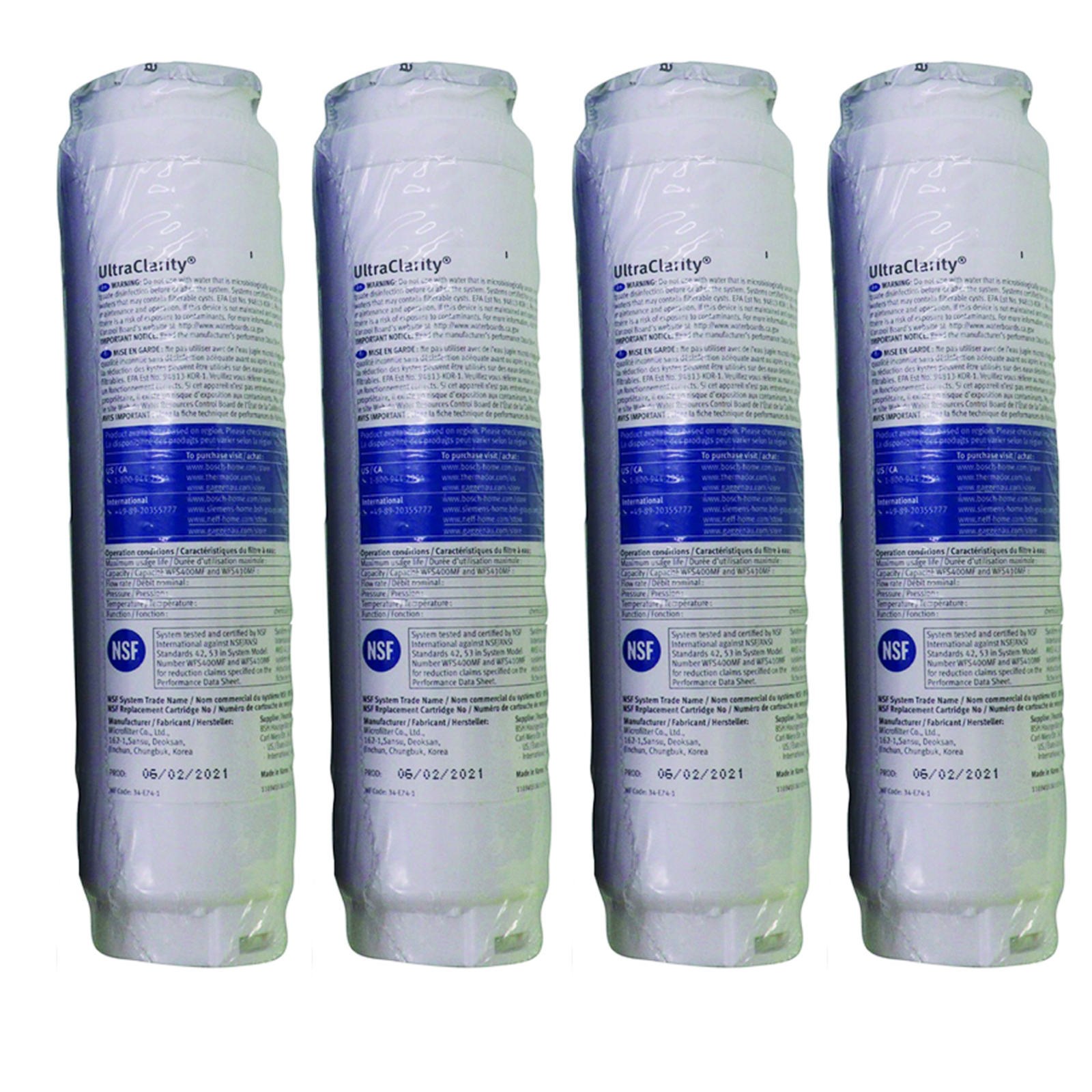 Bosch BORPLFTR30 BORPLFTR10 UltraClarity Water Filter Cartridge 11034152