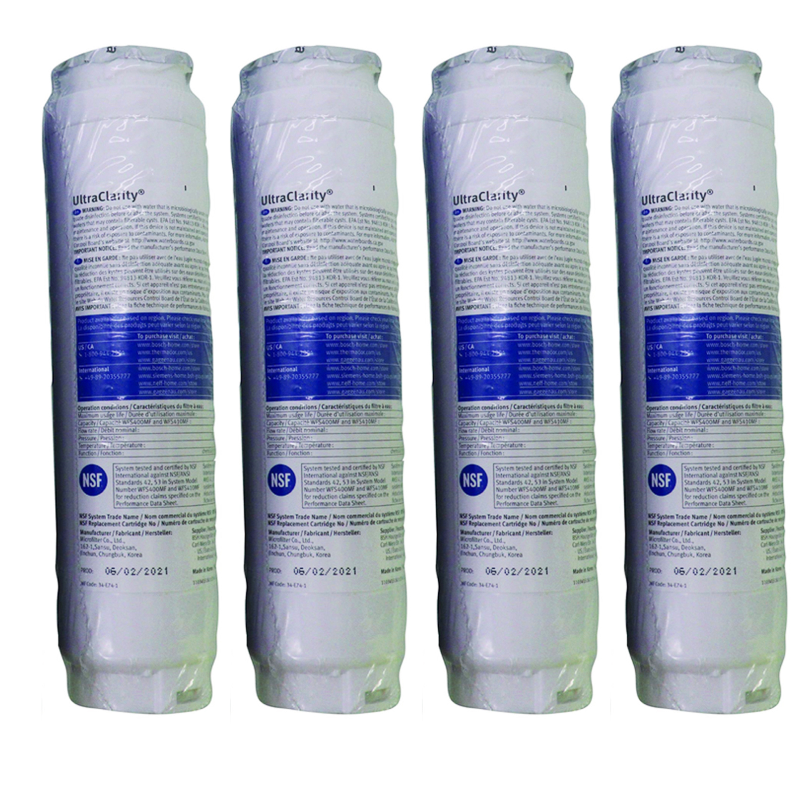 Bosch BORPLFTR30 BORPLFTR10 UltraClarity Water Filter Cartridge 11034152