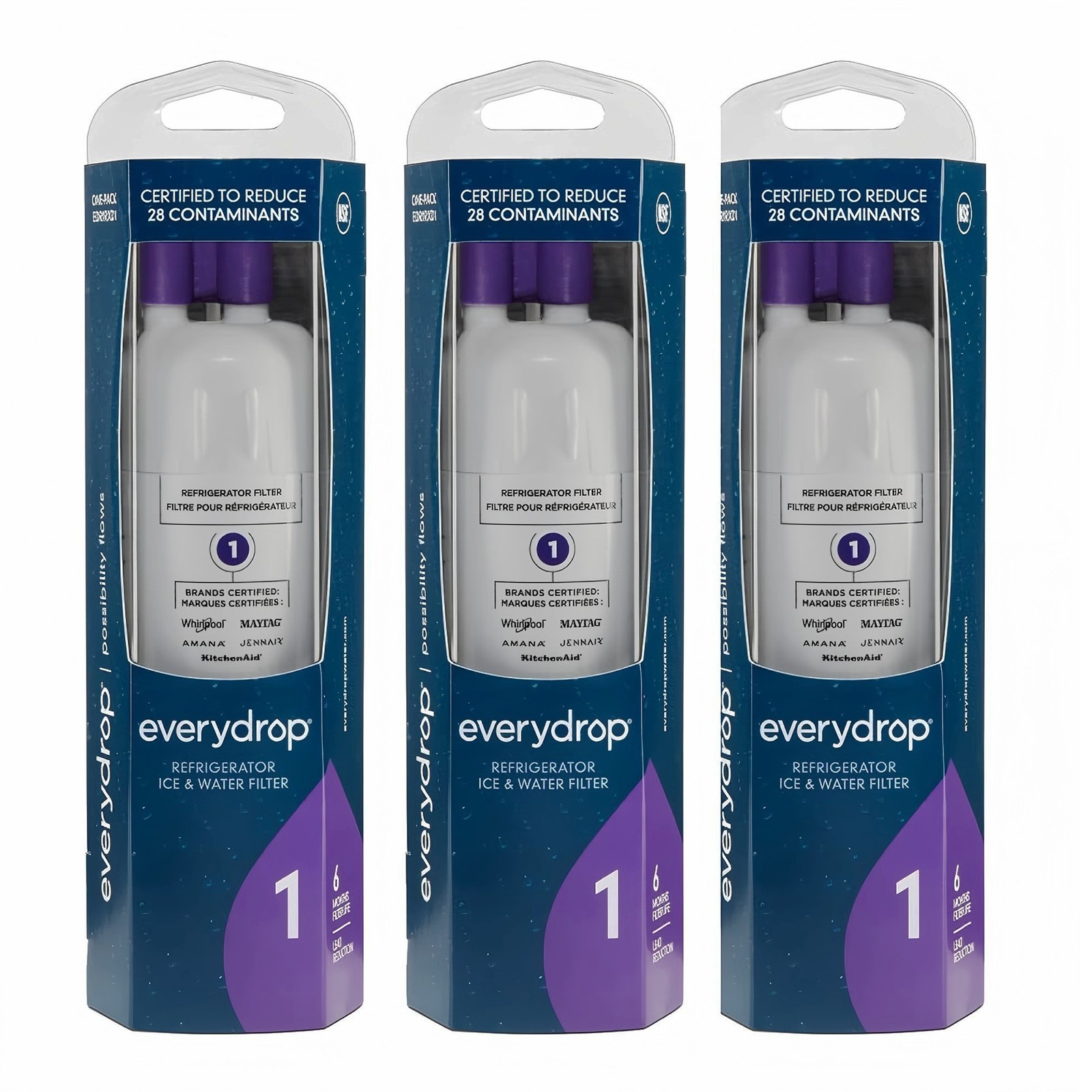 EveryDrop by Whirlpool EDR1RXD1 Filter 1, Refrigerator Water Filter 1, W10295370A, P8RFWB2L