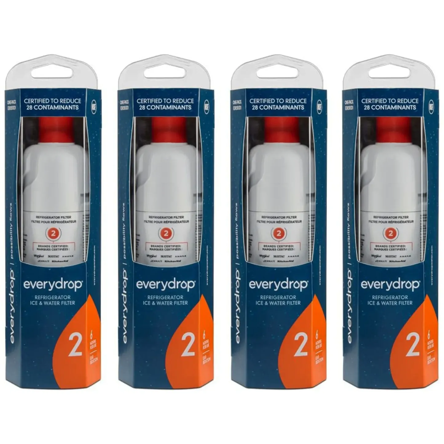 EveryDrop by Whirlpool EDR2RXD1 Filter 2, Refrigerator Water Filter 2, W10413645A, WHR2RXD1