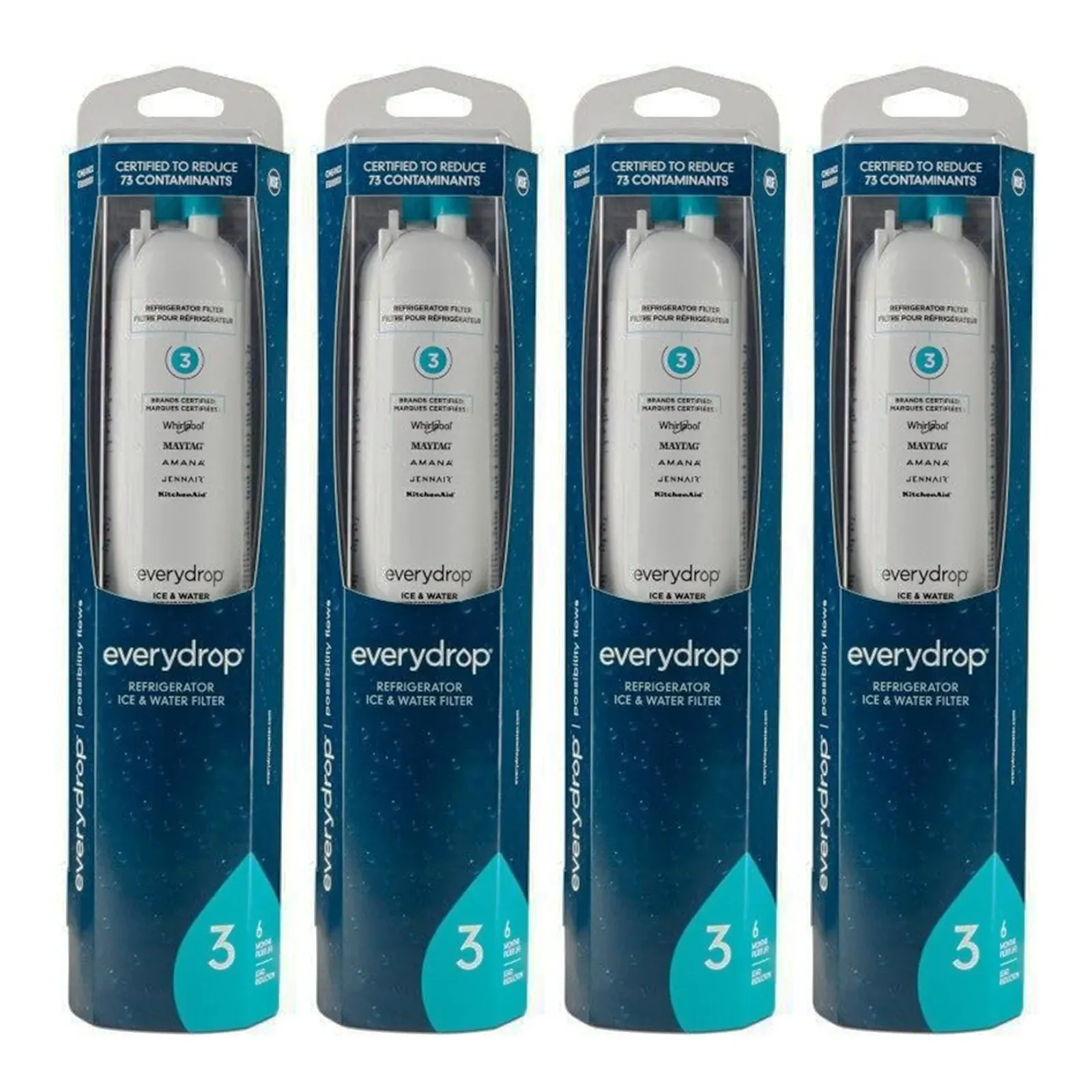 EveryDrop by Whirlpool EDR3RXD1 Filter 3, Refrigerator Water Filter 3, 4396841, 4396710
