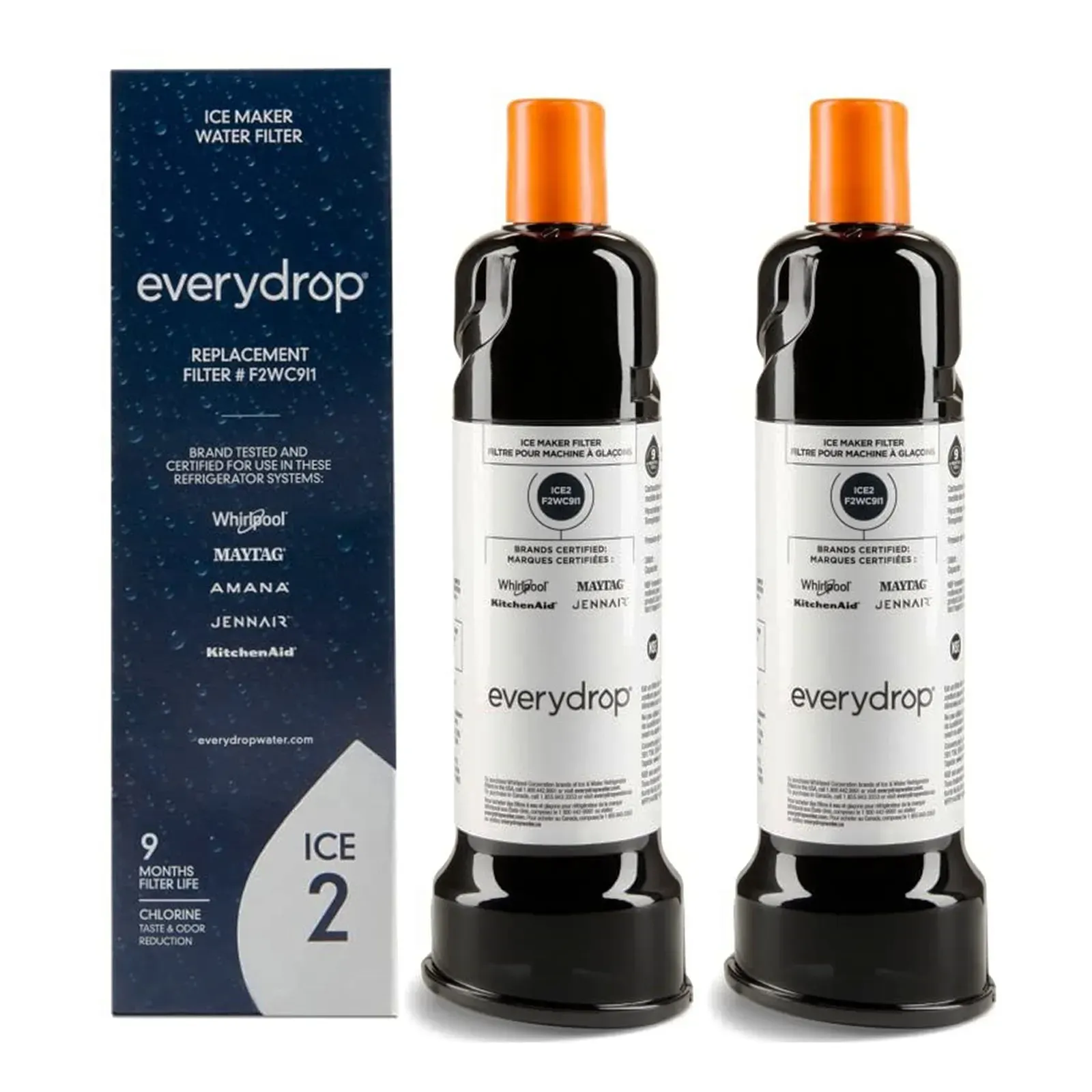 EveryDrop by Whirlpool Ice2 Filter F2WC9I1, Ice Maker W10565350, W10480323