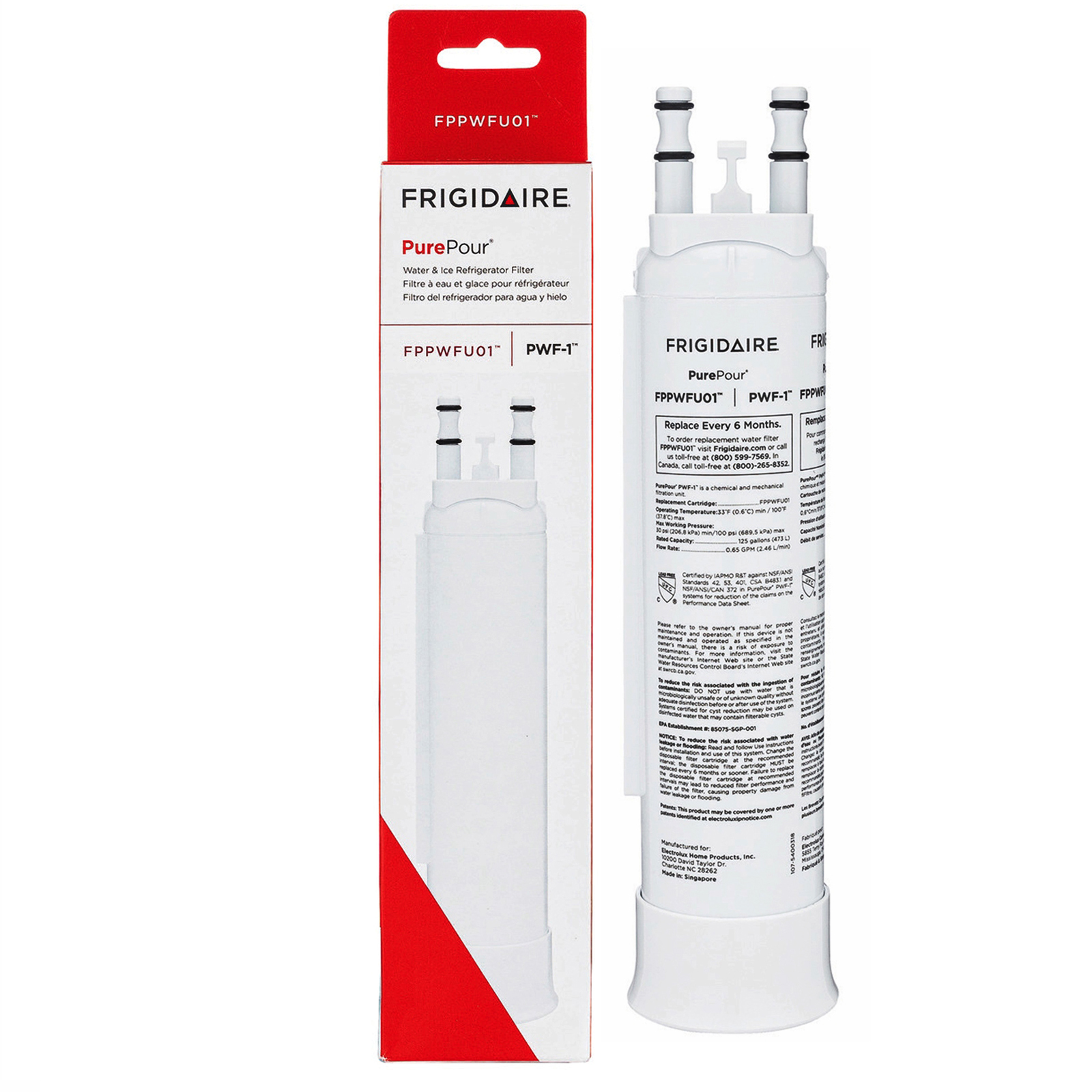 Frigidaire FPPWFU01 PurePour PWF-1 Refrigerator Water Filter