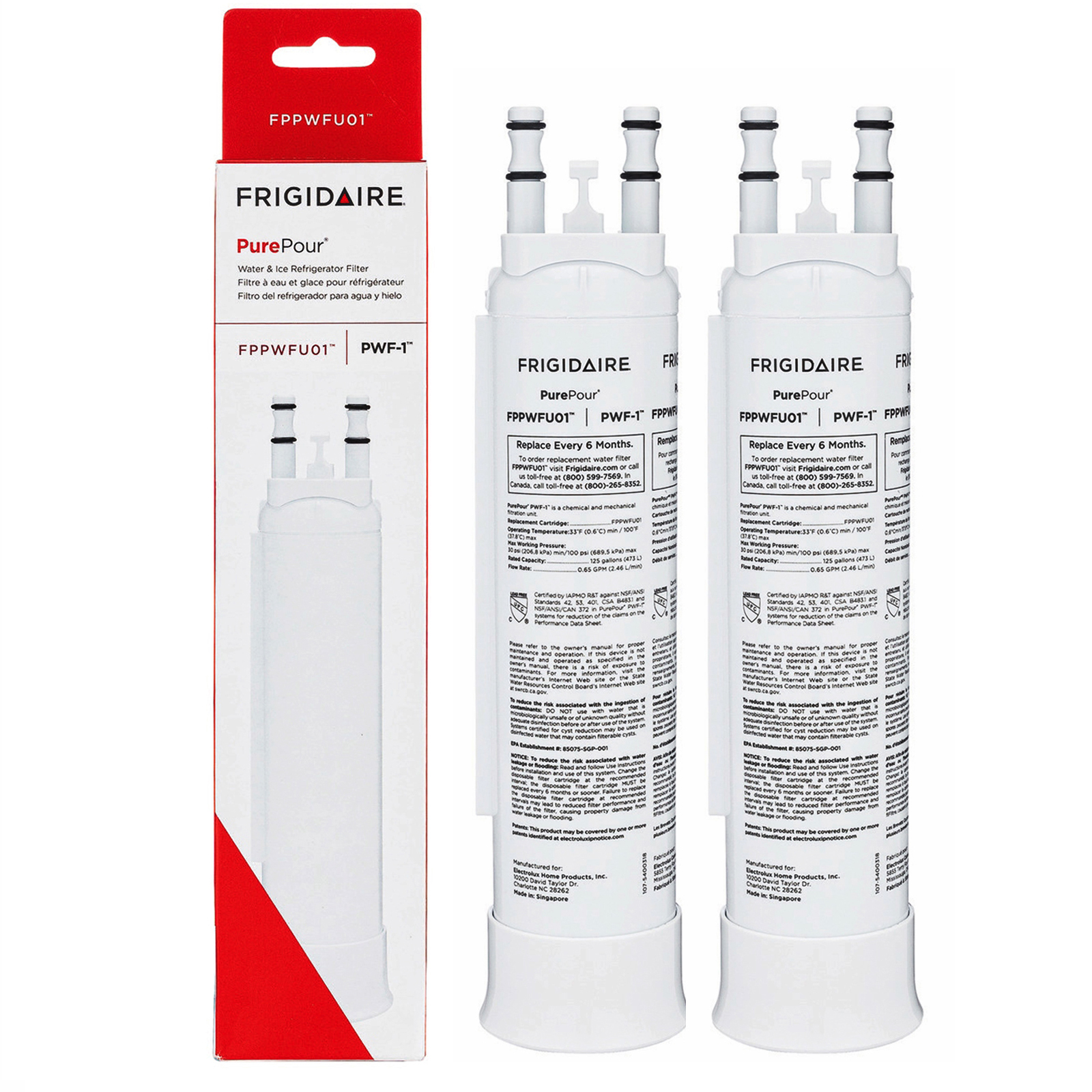 Frigidaire FPPWFU01 PurePour PWF-1 Refrigerator Water Filter