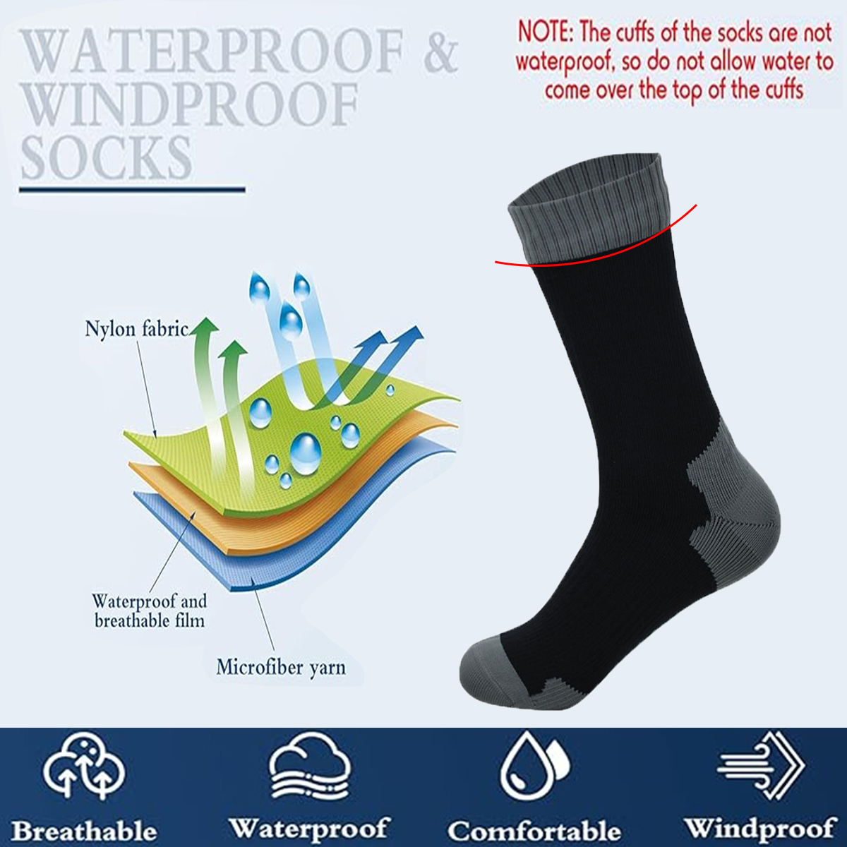 Riding Snow Warm Outdoor Hiking Waterproof Socks