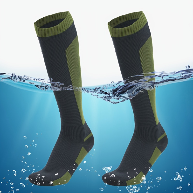 Knee high Waterproof Socks Hiking Wading Outdoor Camping Cycling Skiing Mountaineering Warm Long Knee high Waterproof Sock