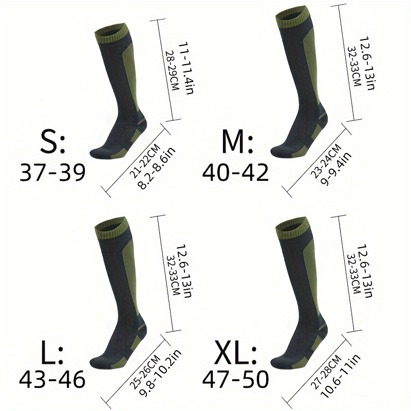 Knee high Waterproof Socks Hiking Wading Outdoor Camping Cycling Skiing Mountaineering Warm Long Knee high Waterproof Sock