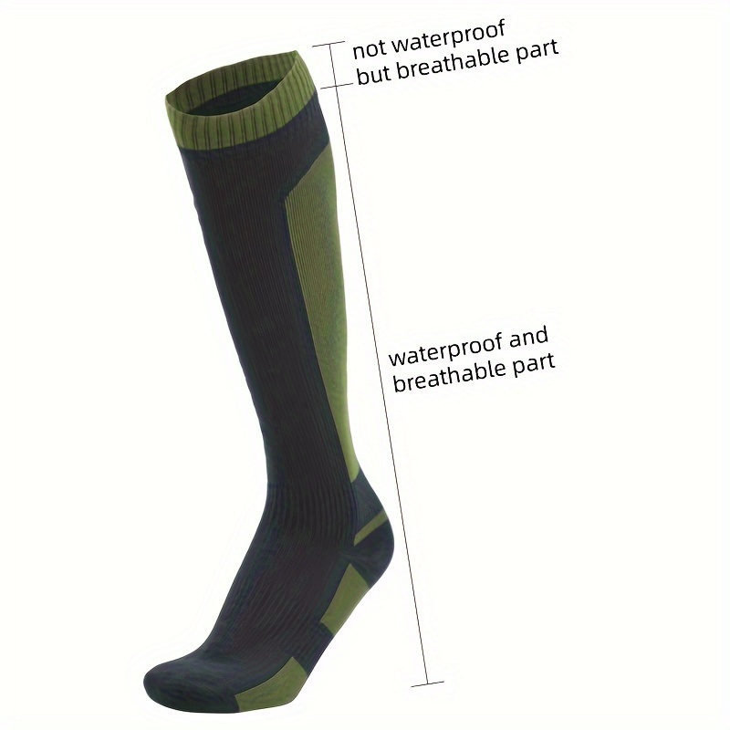 Knee high Waterproof Socks Hiking Wading Outdoor Camping Cycling Skiing Mountaineering Warm Long Knee high Waterproof Sock