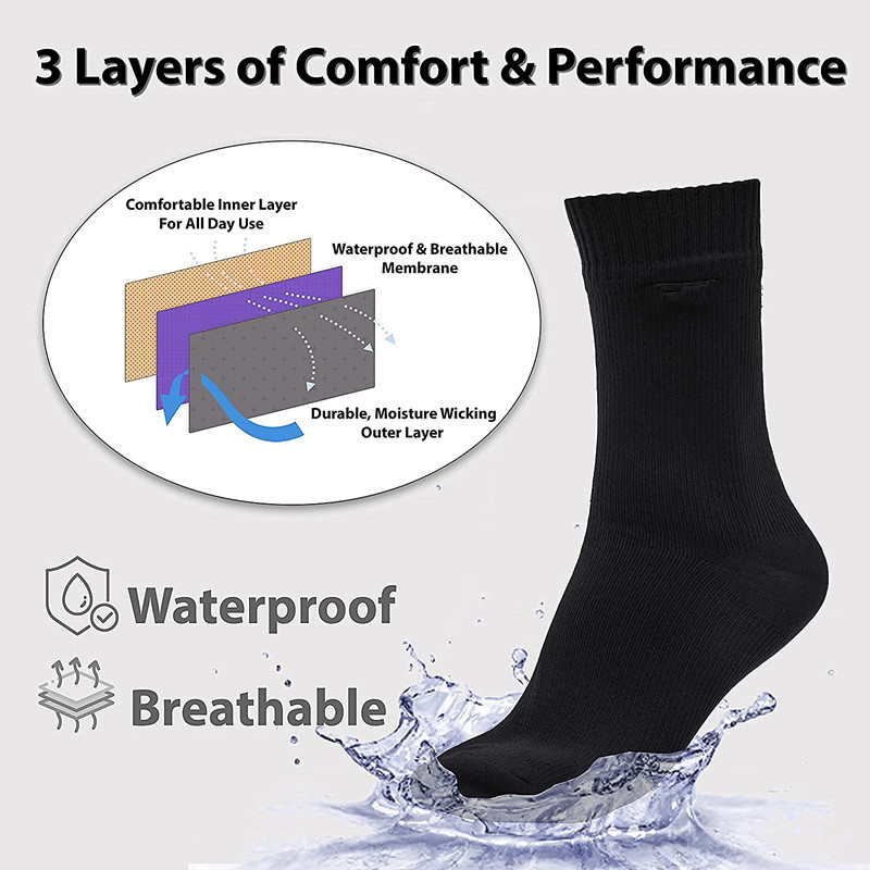 Socks Waterproof Breathable Outdoor Waterproof Hiking Wading Camping Winter Skiing Sock Riding Snow Warm Waterproof Socks