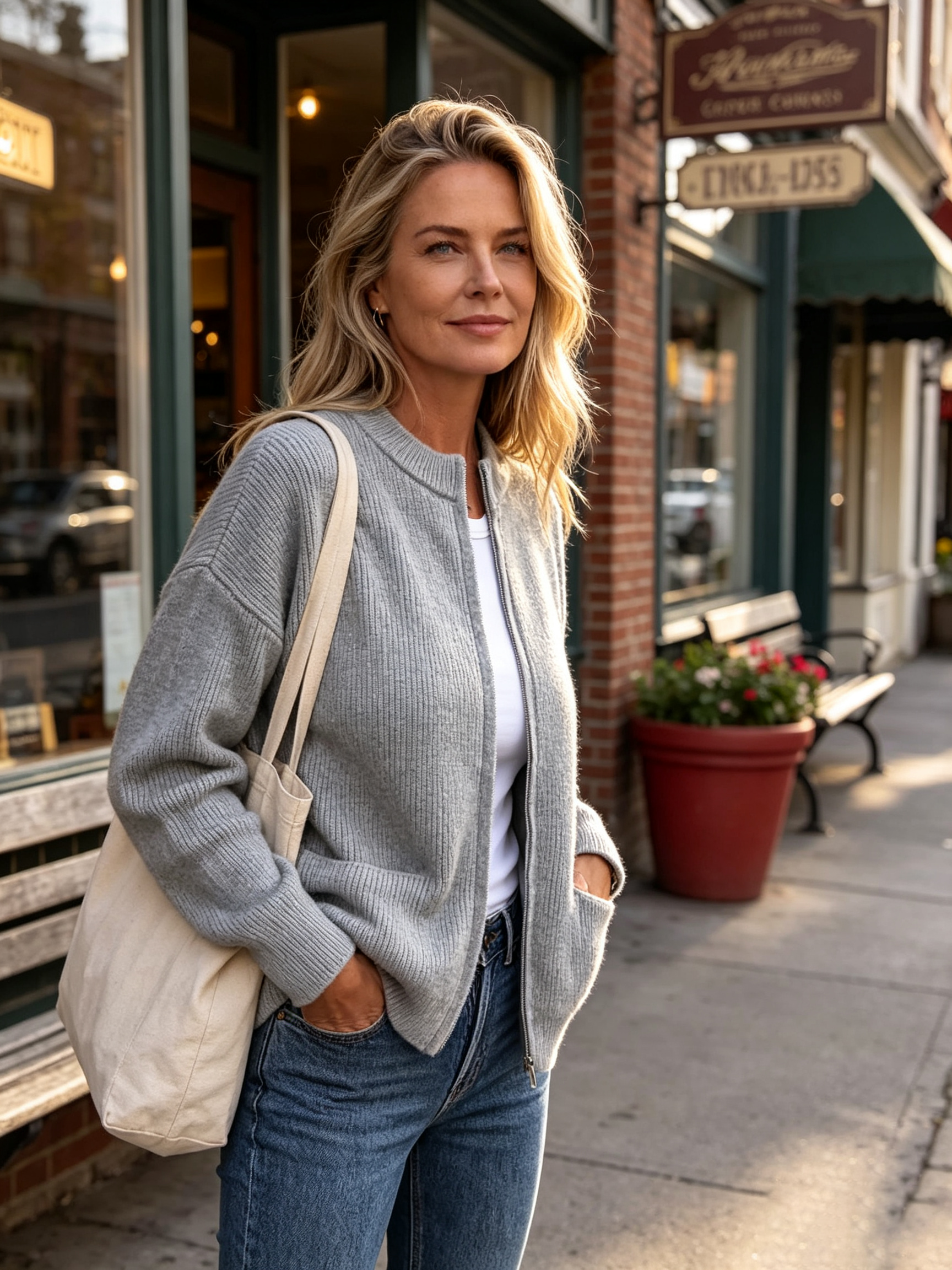 CLEARANCE SALE🔥 Round Neck Zipper Knitted Jacket