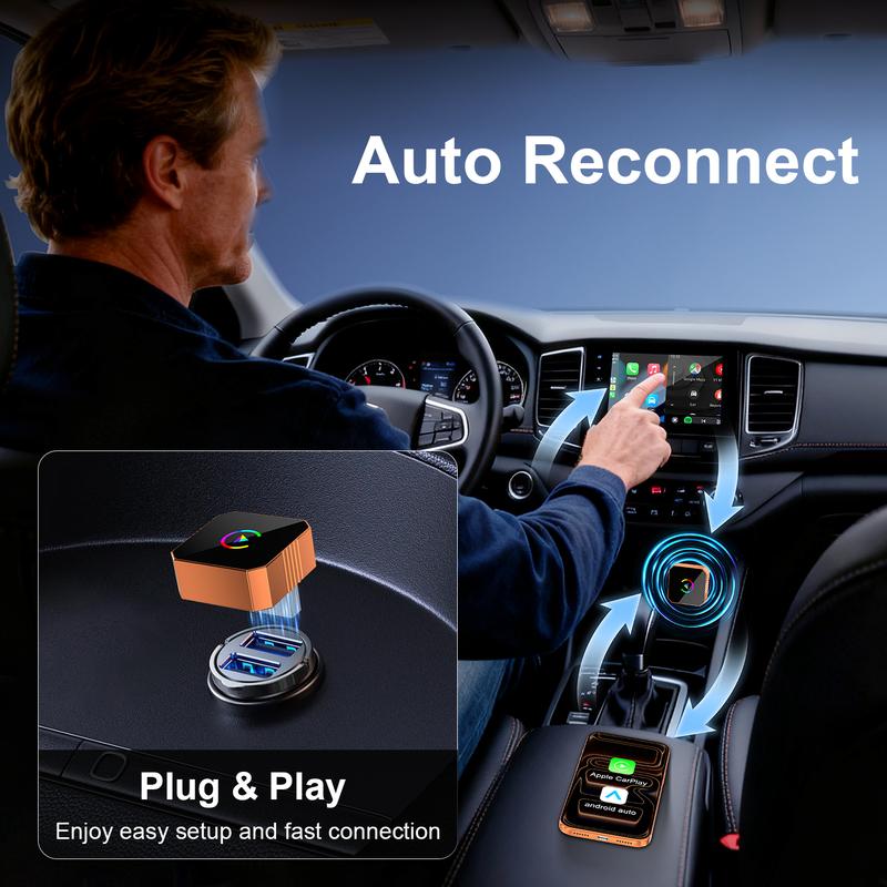 🎉Last Day 80% Off⏰️2026 New Upgrade CarPlay Wireless Adapter 2 In 1