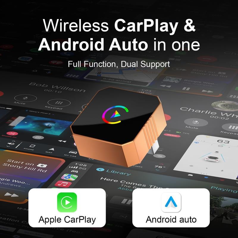 🎉Last Day 80% Off⏰️2026 New Upgrade CarPlay Wireless Adapter 2 In 1