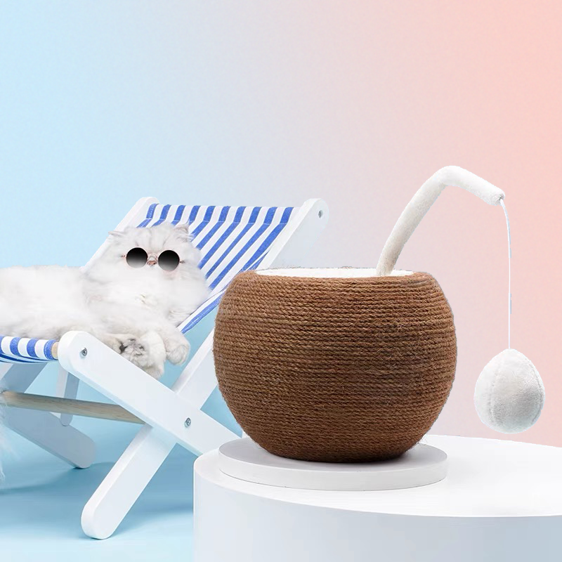 Natural Jute Coconut Cat Scratching Ball