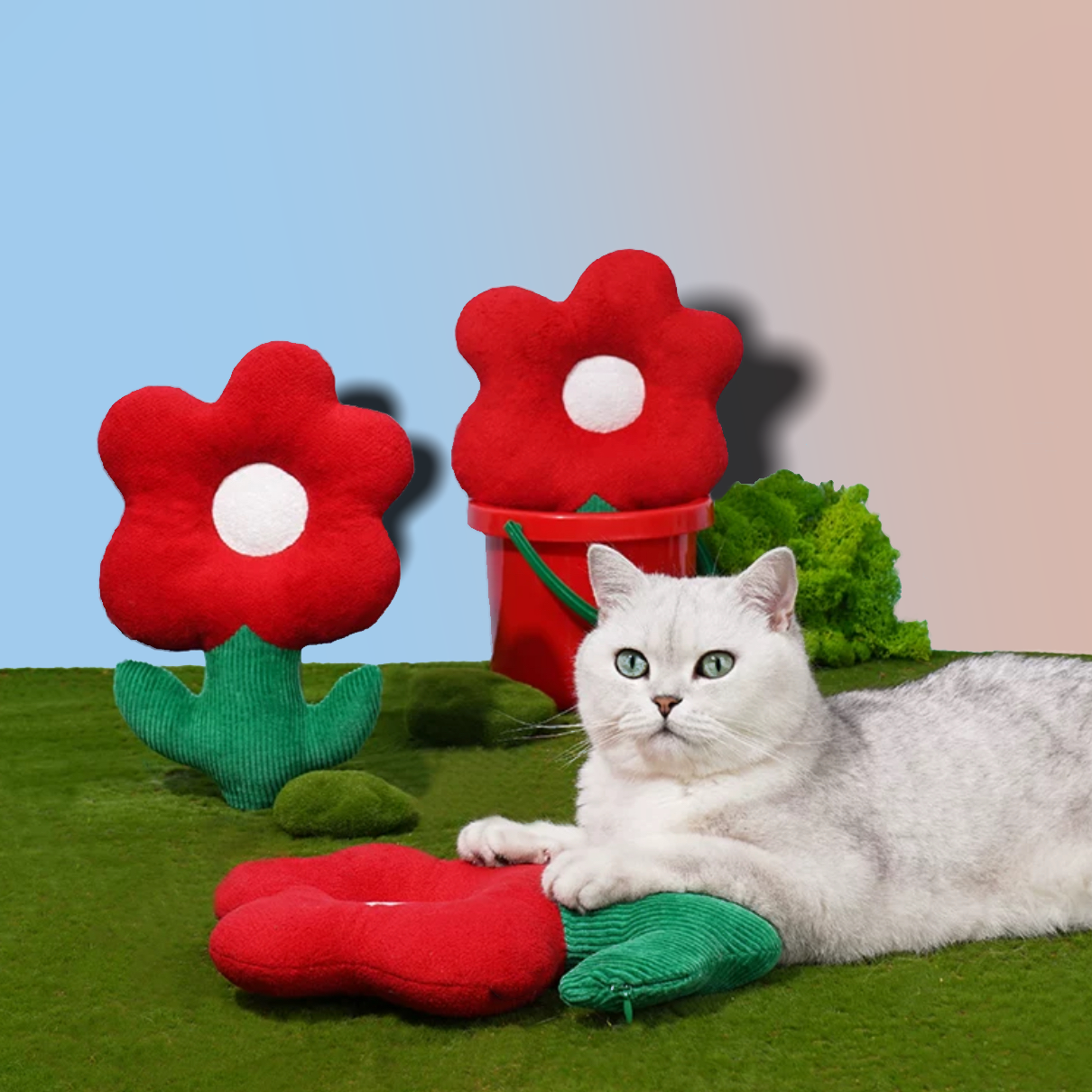 Flower Chewing Cat Toy with Catmint