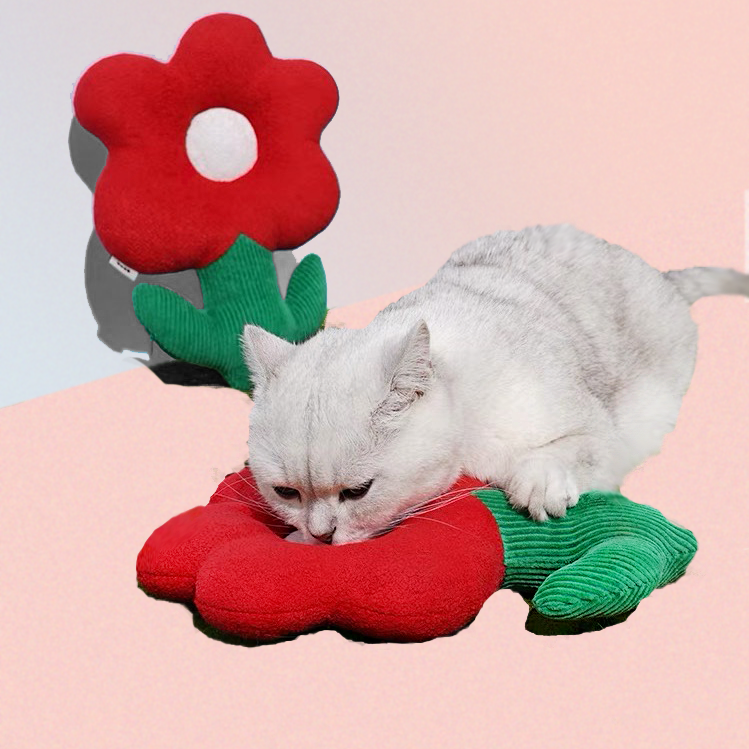 Flower Chewing Cat Toy with Catmint