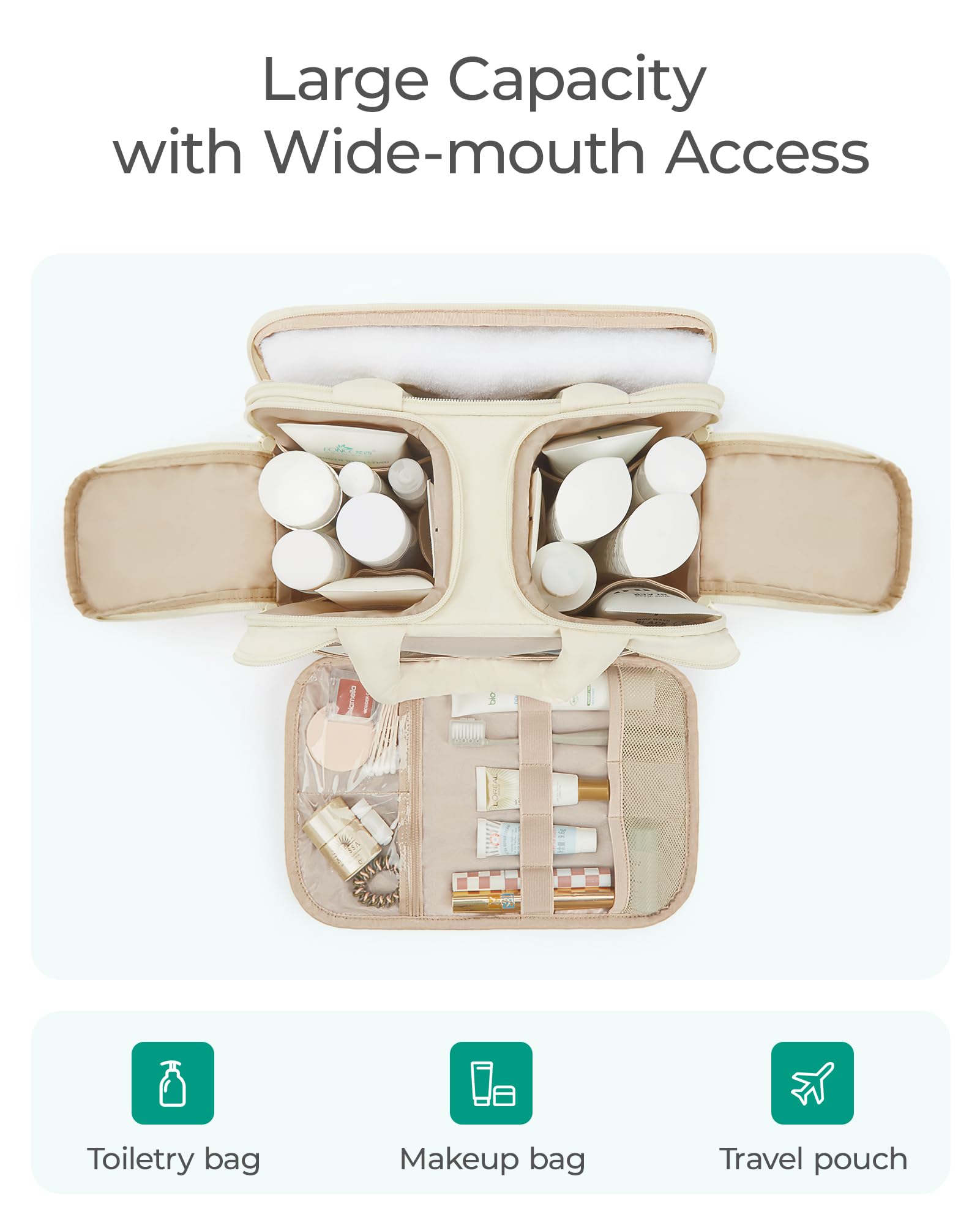 🎉Last Day 50% OFF⏰️Travel Toiletry Bag Puffy Large Toiletry Bag for Women