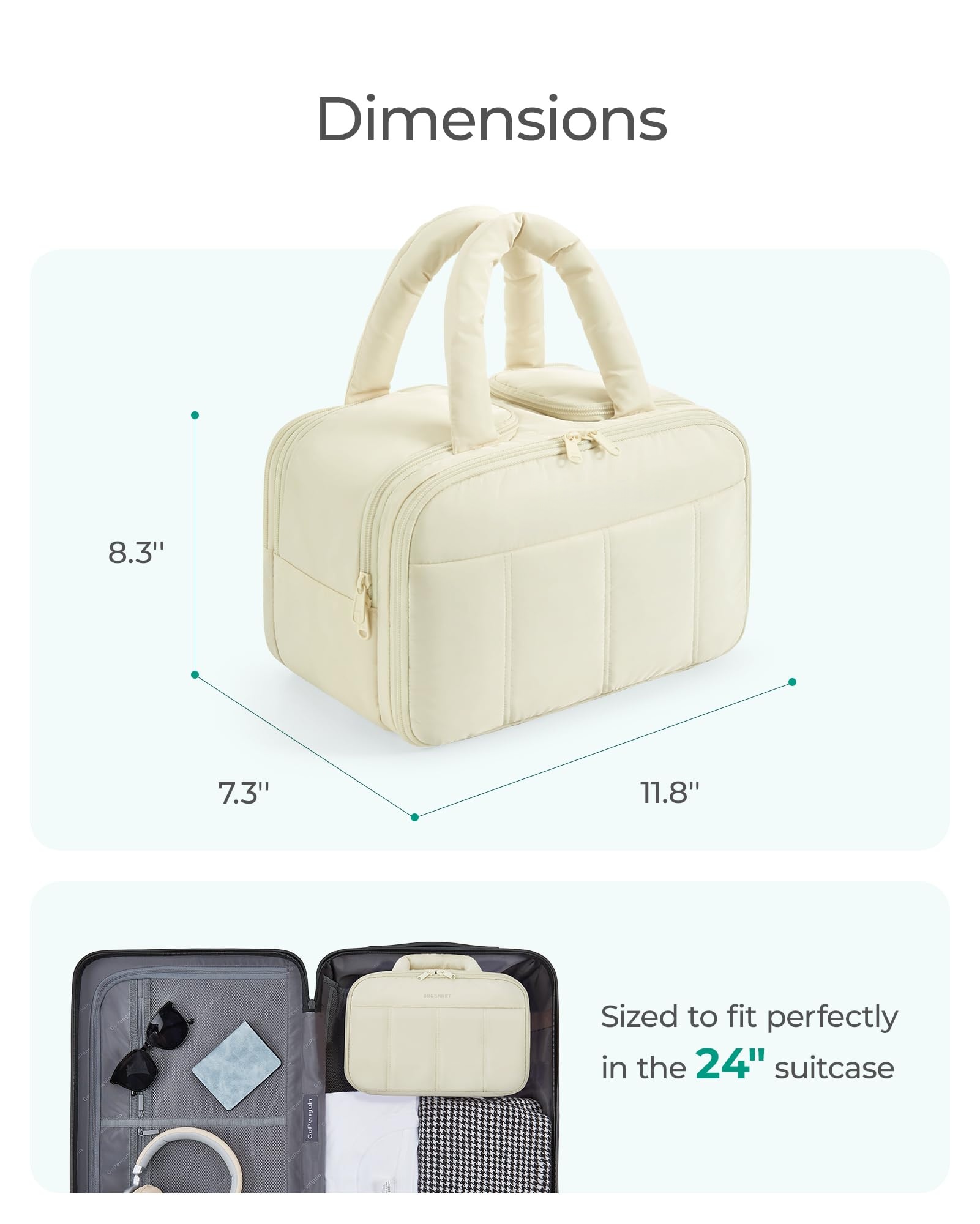 🎉Last Day 50% OFF⏰️Travel Toiletry Bag Puffy Large Toiletry Bag for Women