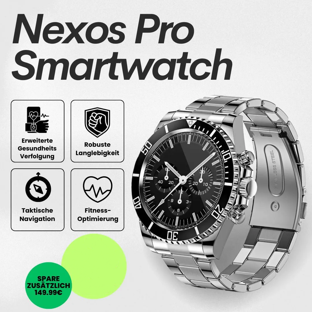 Nexos Pro Smartwatch - Unzerstörbare Militär-Gesundheitsuhr (2025)